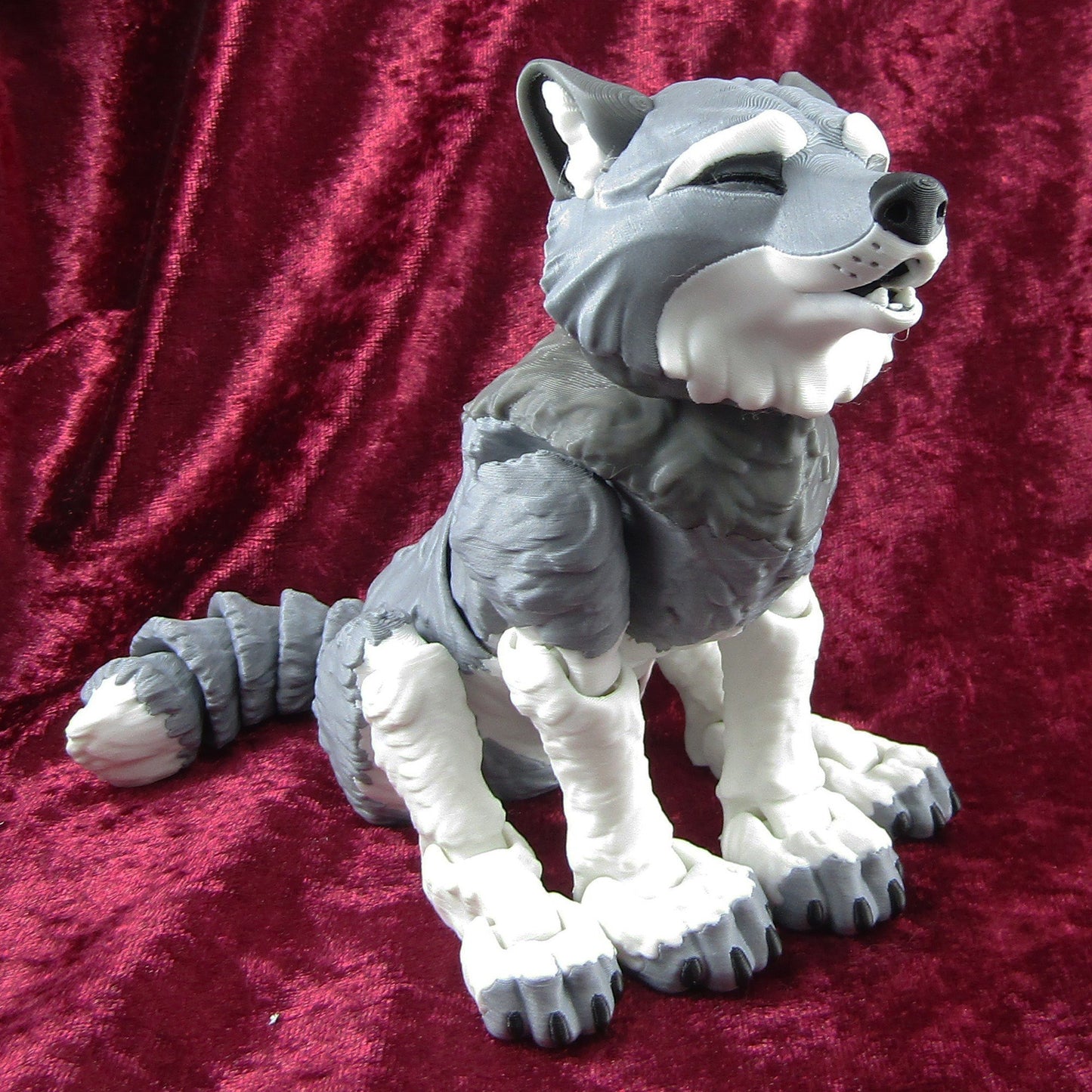 Articulated Posable Howling Wolf 3D Fidget Toy Desk Decor Select Colours