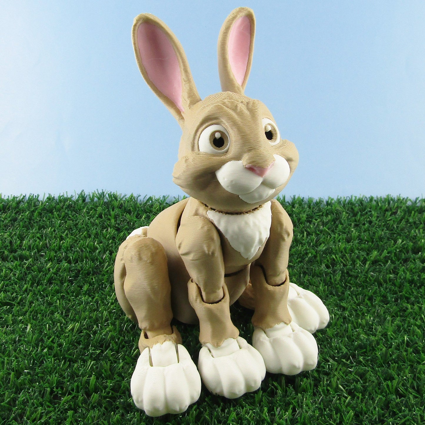 Articulated Posable Bunny Rabbit 3D Fidget Toy Desk Decor Select Colours