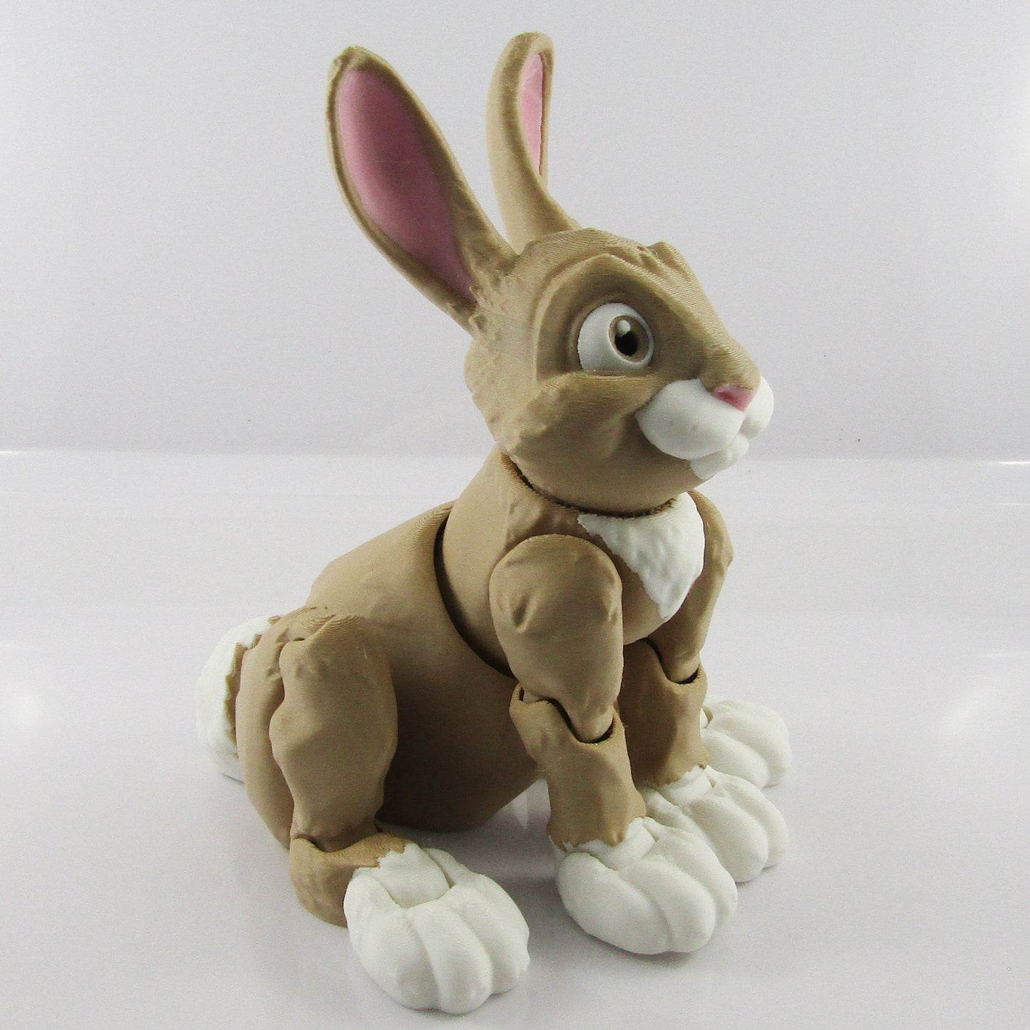 Articulated Posable Bunny Rabbit 3D Fidget Toy Desk Decor Select Colours