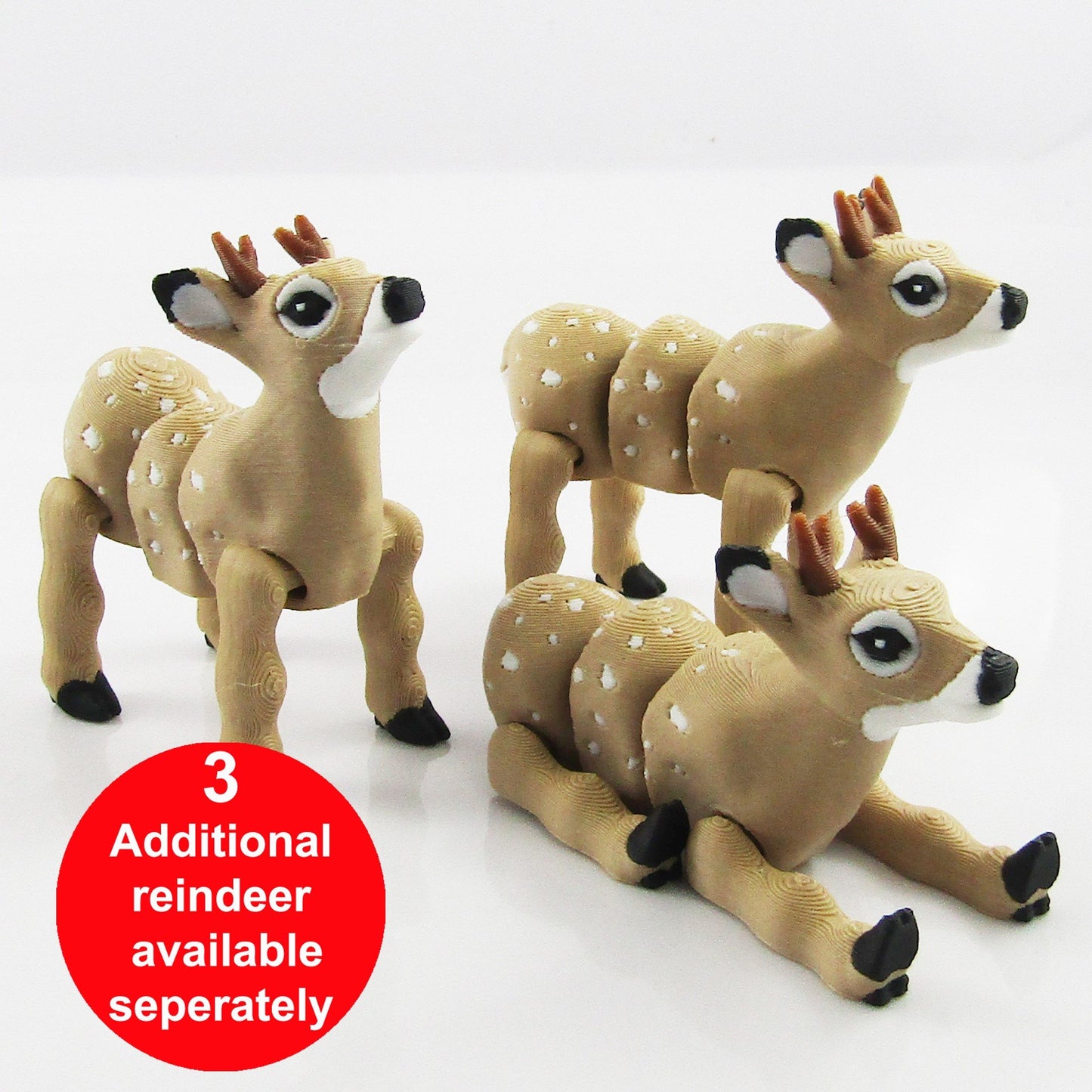 3D Printed Santa with Sleigh & Gifts – Whimsical Christmas Decor