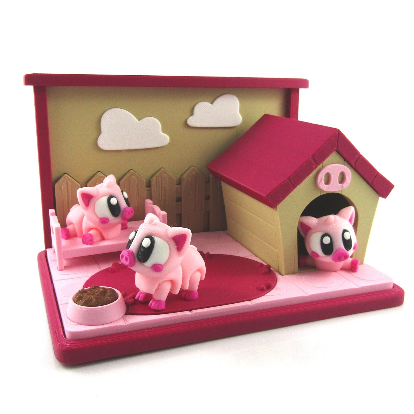 Piggy Playset – Cute Mini Farm Animal Scene