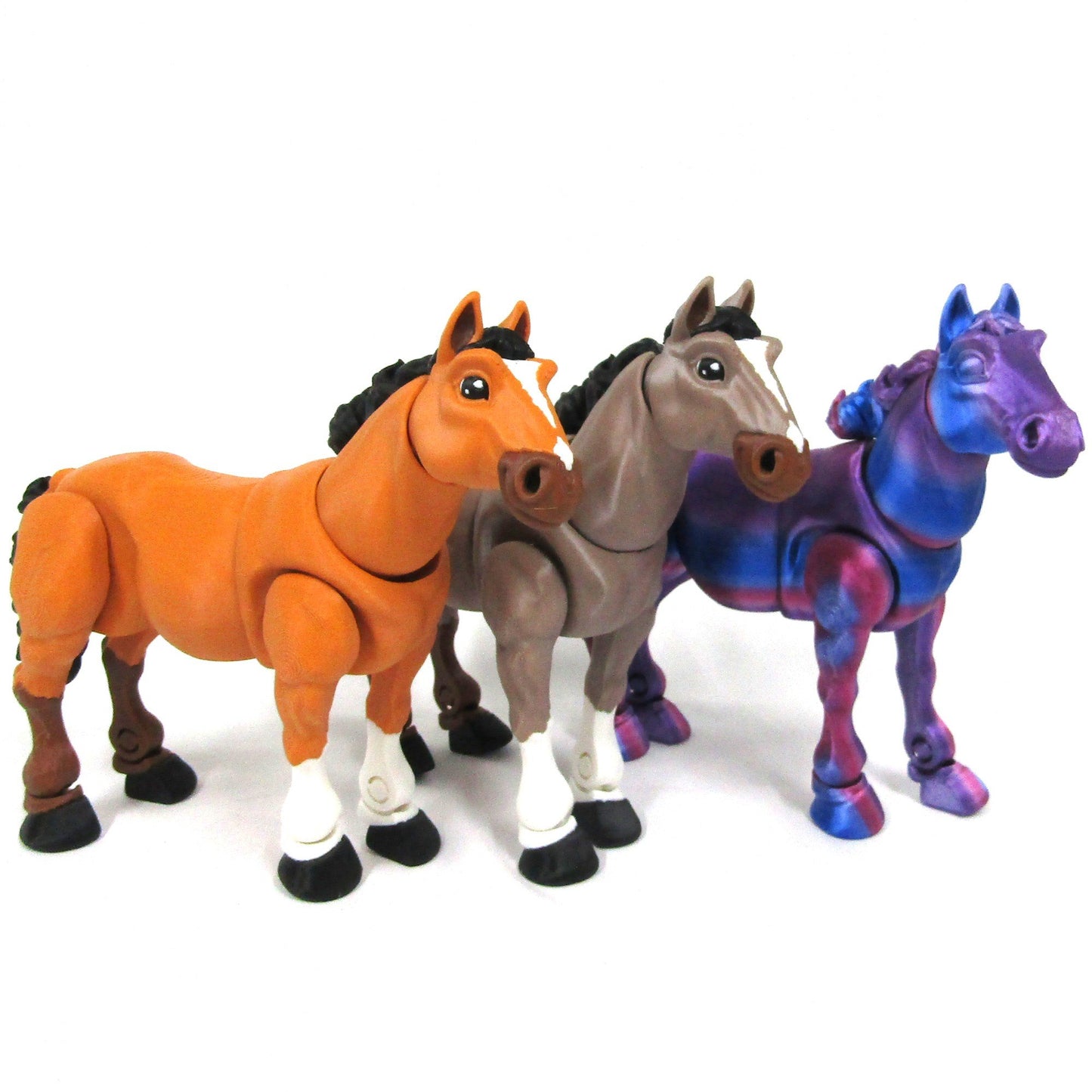 Articulated Posable 3D Horse Fidget Toy Desk Decor Select Colours