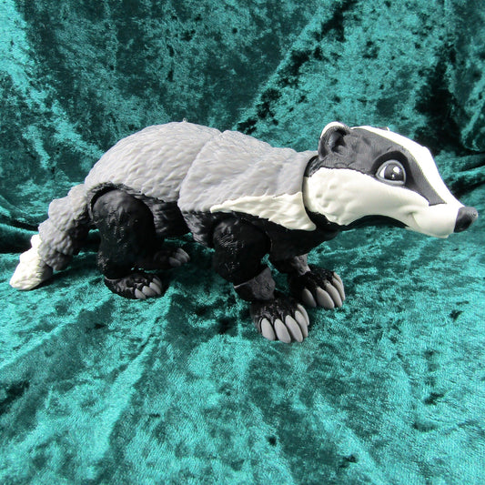 Articulated Posable Badger 3D Fidget Toy Desk Decor Select Size
