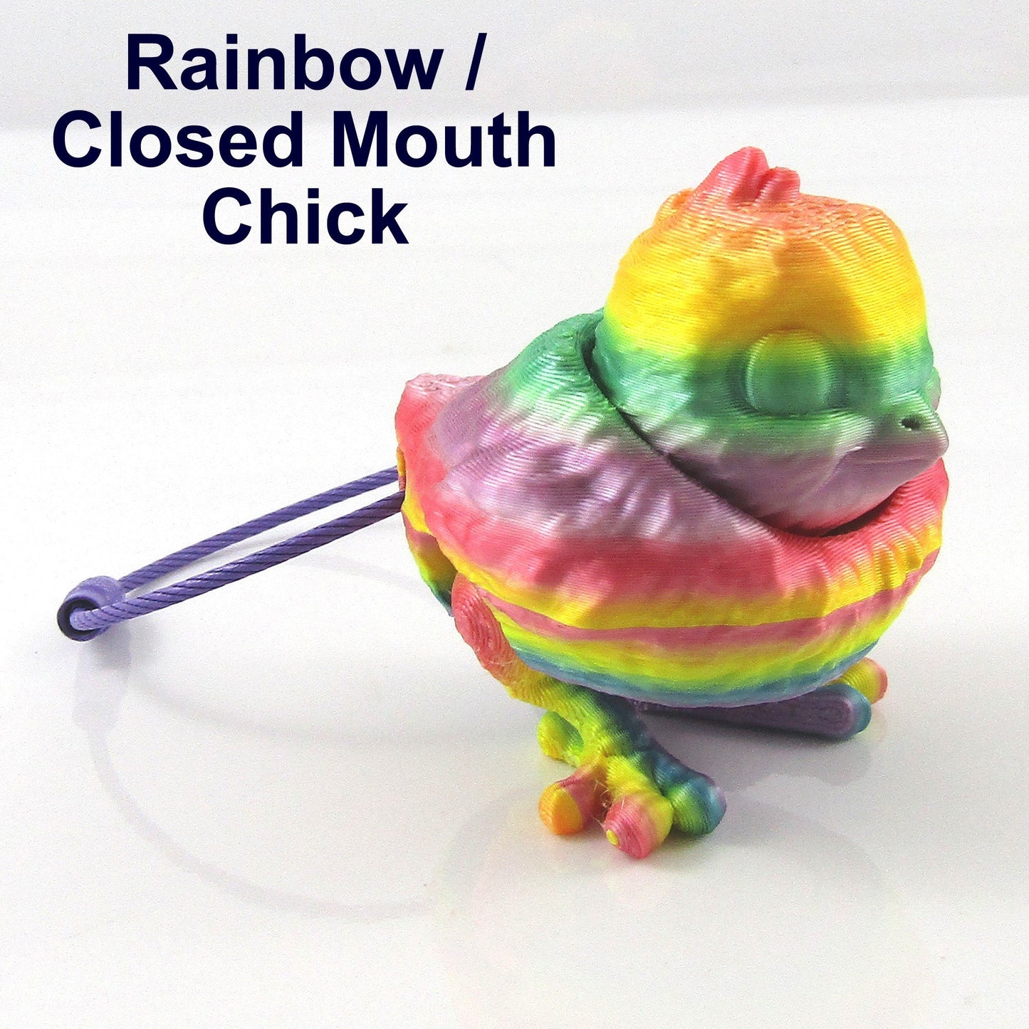Articulated Posable Easter Chick and Egg Bagtag Keychain