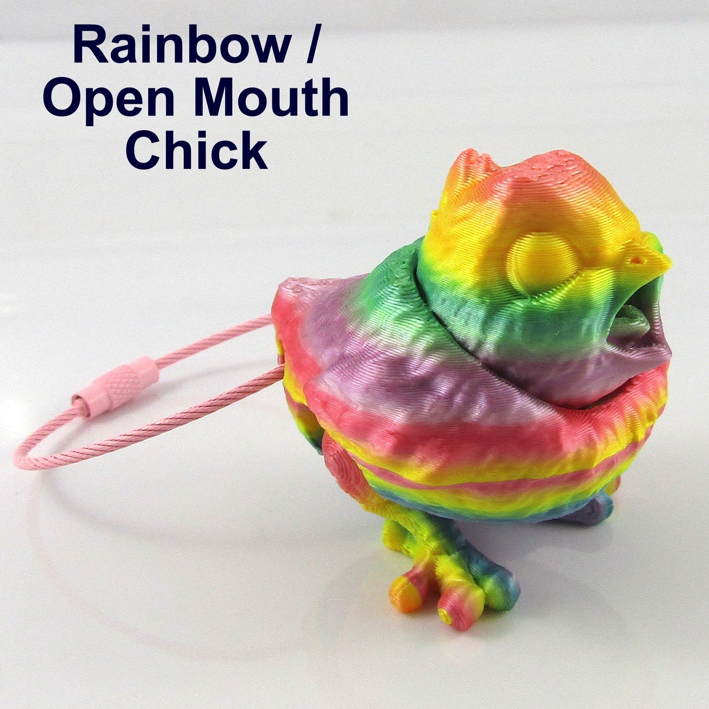 Articulated Posable Easter Chick and Egg Bagtag Keychain
