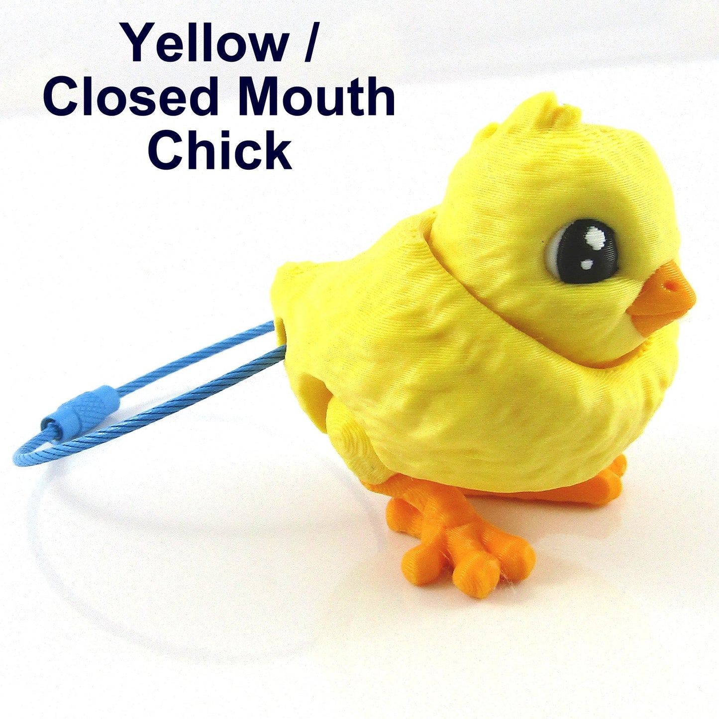 Articulated Posable Easter Chick and Egg Bagtag Keychain