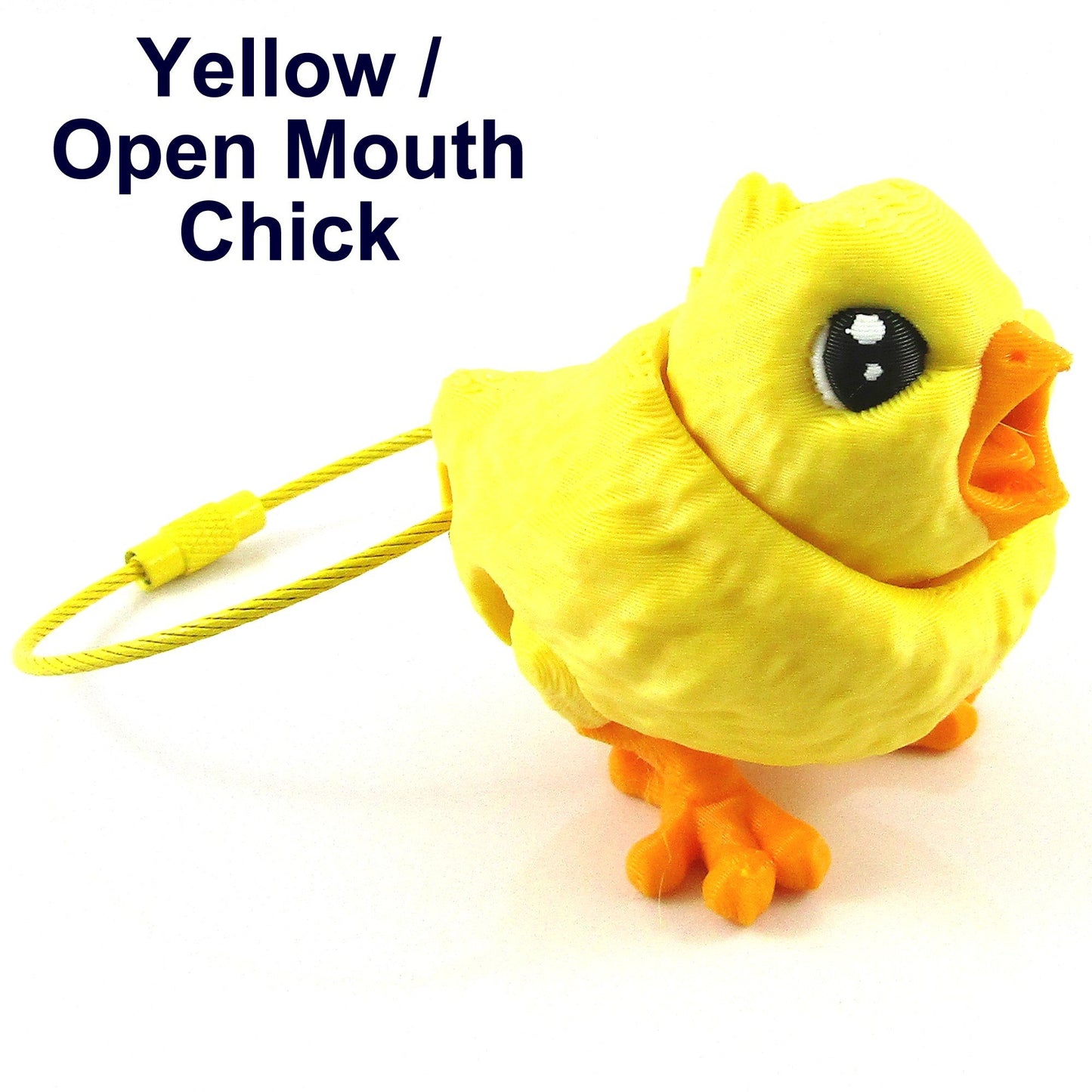Articulated Posable Easter Chick and Egg Bagtag Keychain