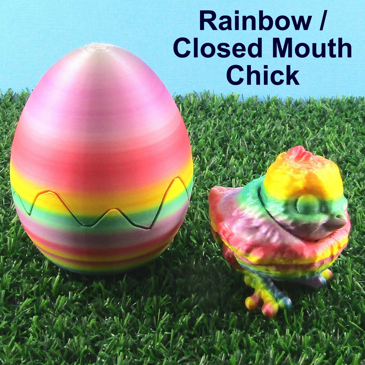 Articulated Posable Easter Chick and Egg 3D Fidget Toy Desk Decor