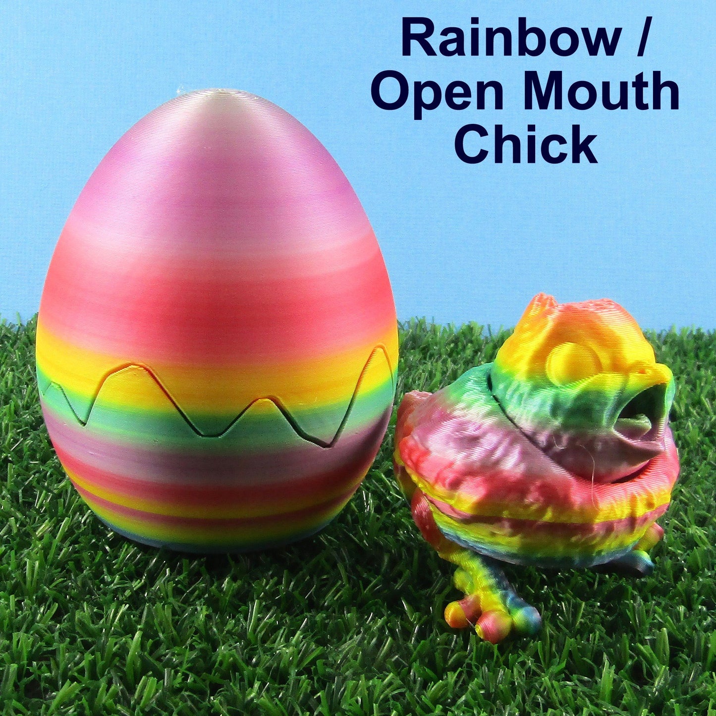 Articulated Posable Easter Chick and Egg 3D Fidget Toy Desk Decor