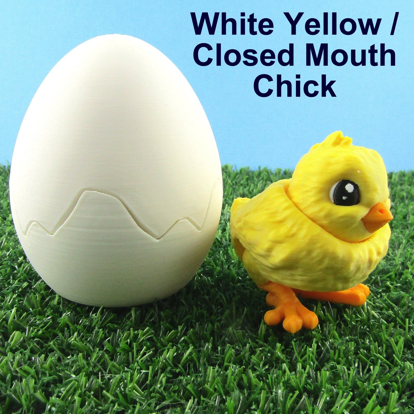 Articulated Posable Easter Chick and Egg 3D Fidget Toy Desk Decor