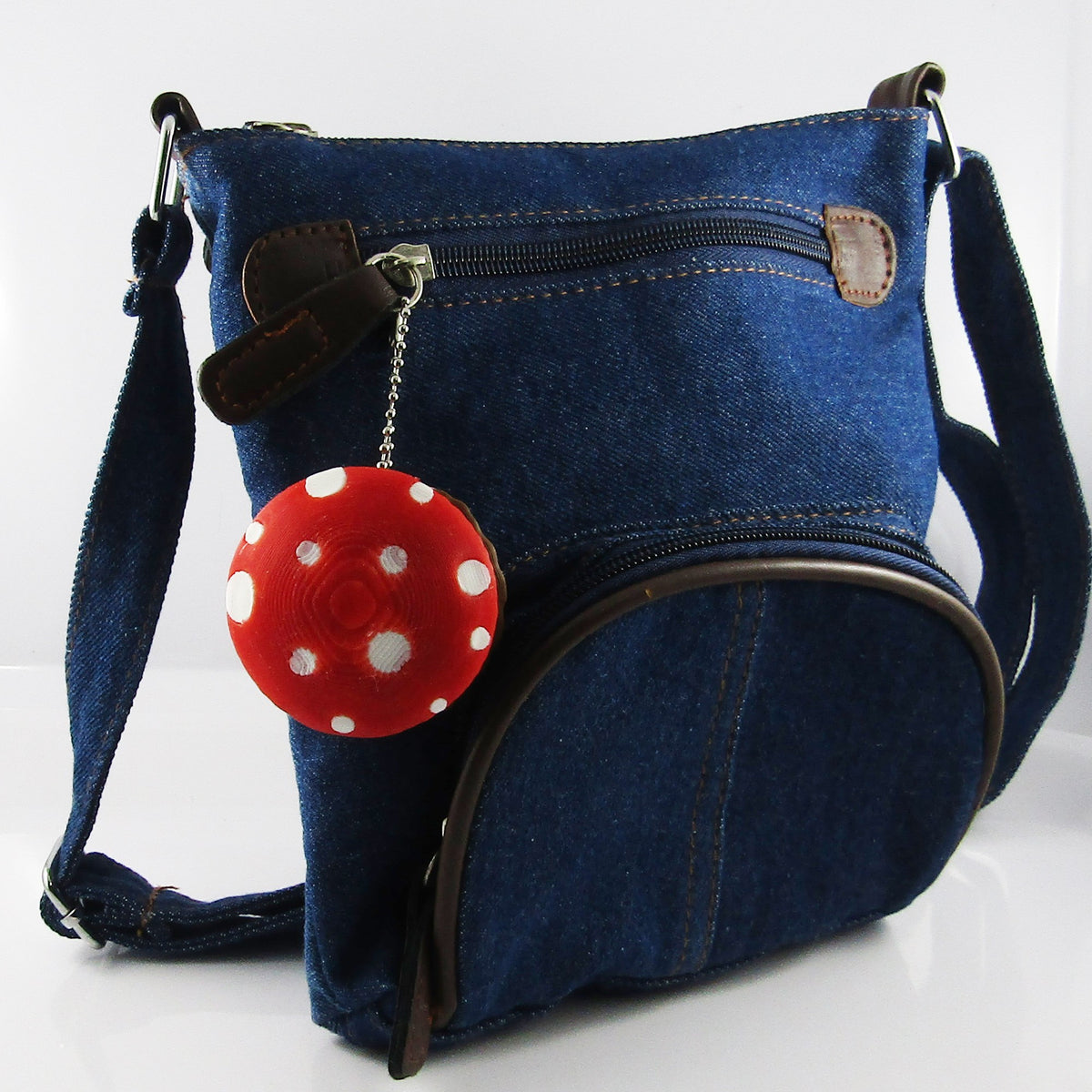 Mushroom Hair Tie Holder Keychain & Bag Tag – Bonus hair ties