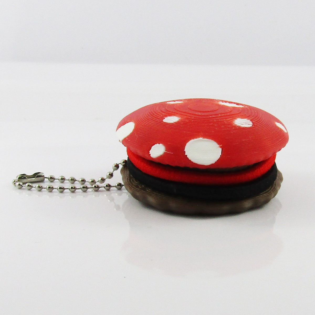 Mushroom Hair Tie Holder Keychain & Bag Tag – Bonus hair ties