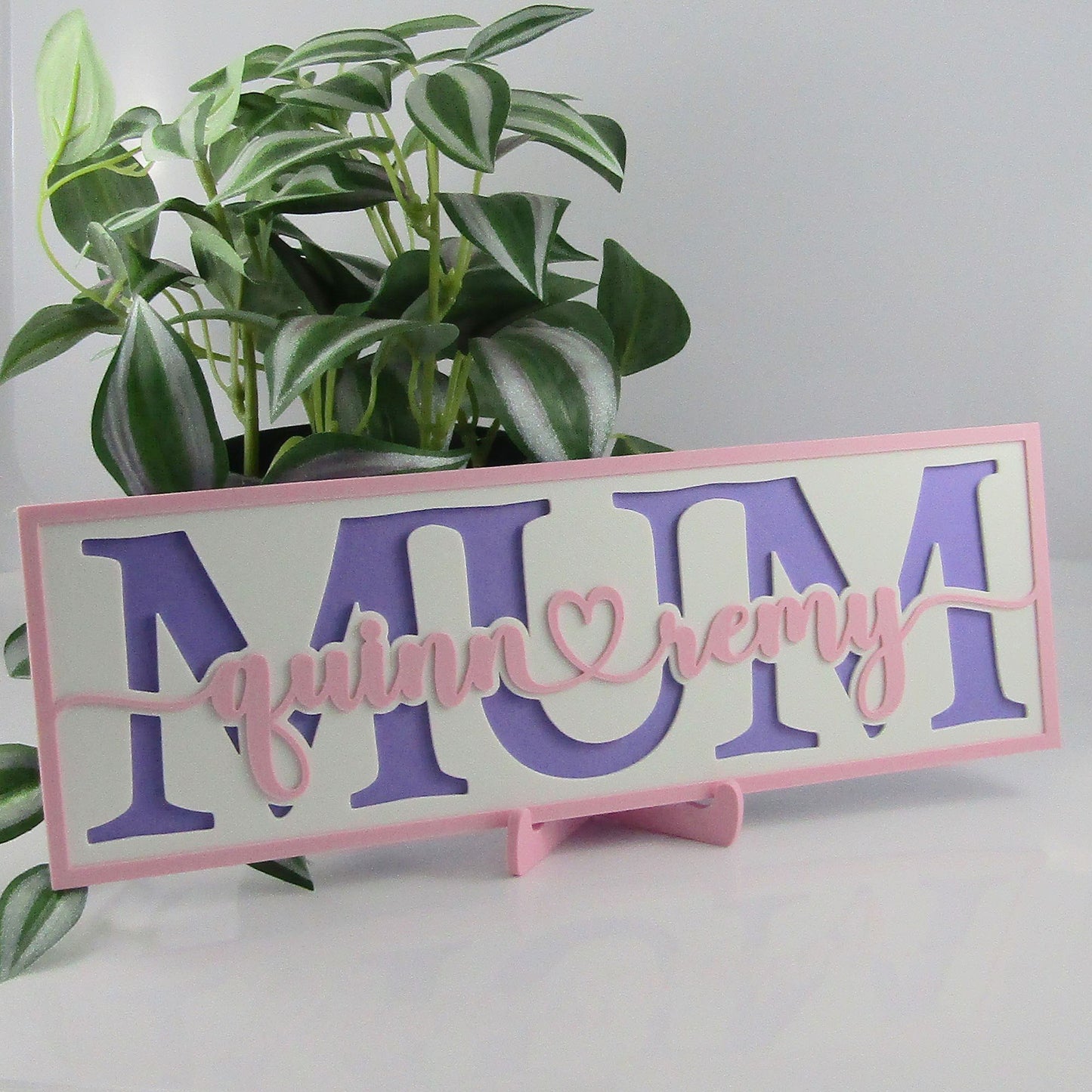 Mother’s Day 3D Printed Plaque – 250mm x 85mm with stand