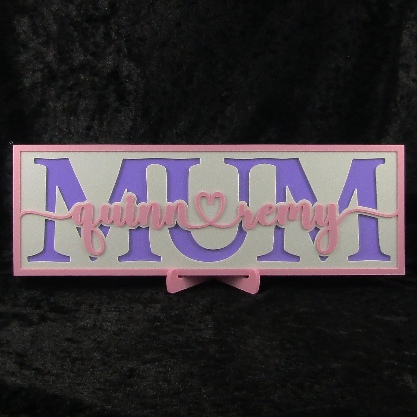 Mother’s Day 3D Printed Plaque – 250mm x 85mm with stand