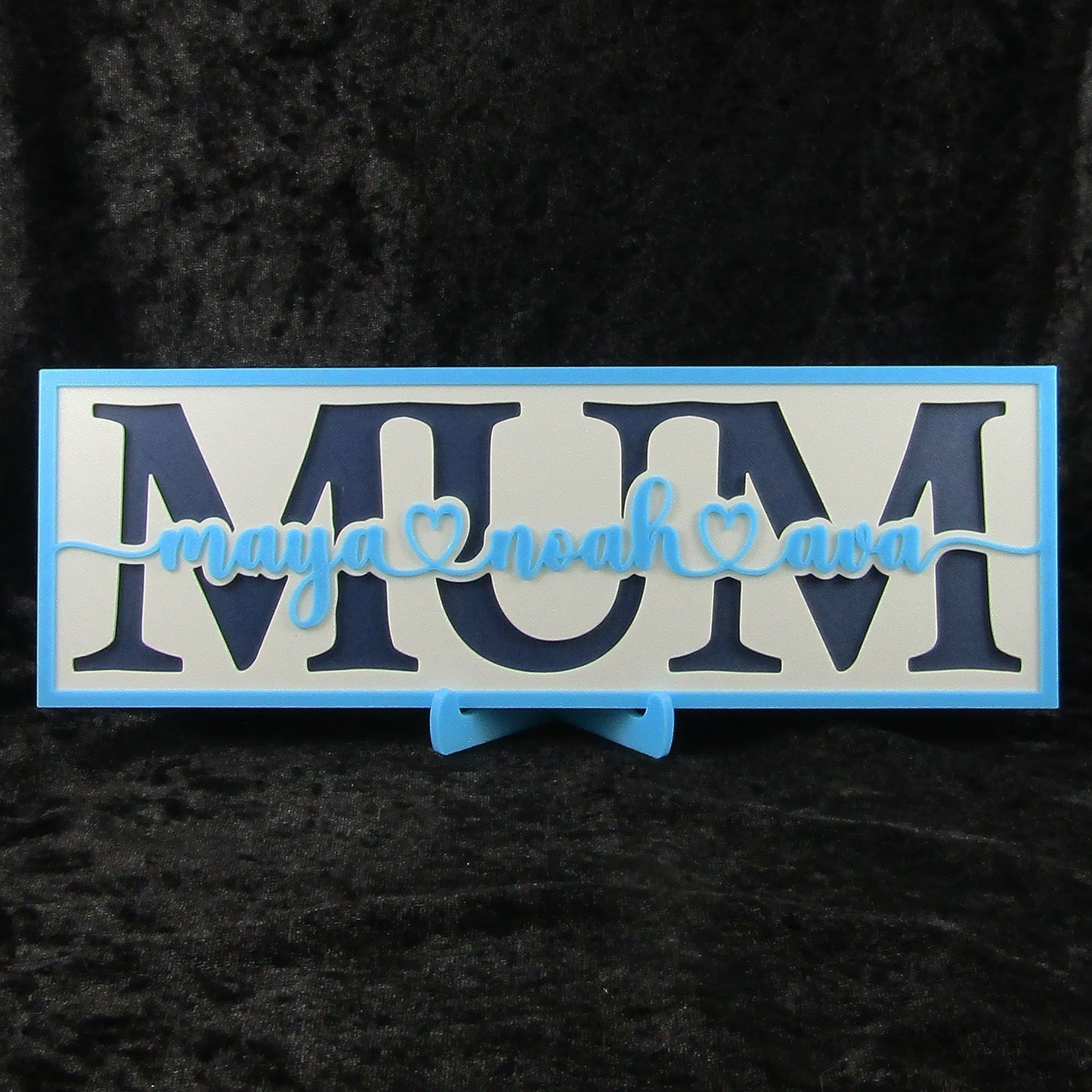 Mother’s Day 3D Printed Plaque – 250mm x 85mm with stand