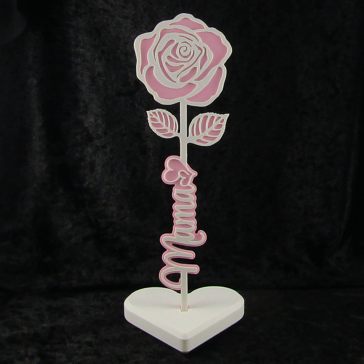 Personalised Mothers Day Rose with Stand