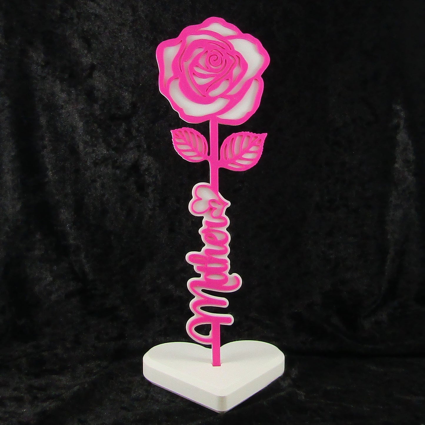 Personalised Mothers Day Rose with Stand