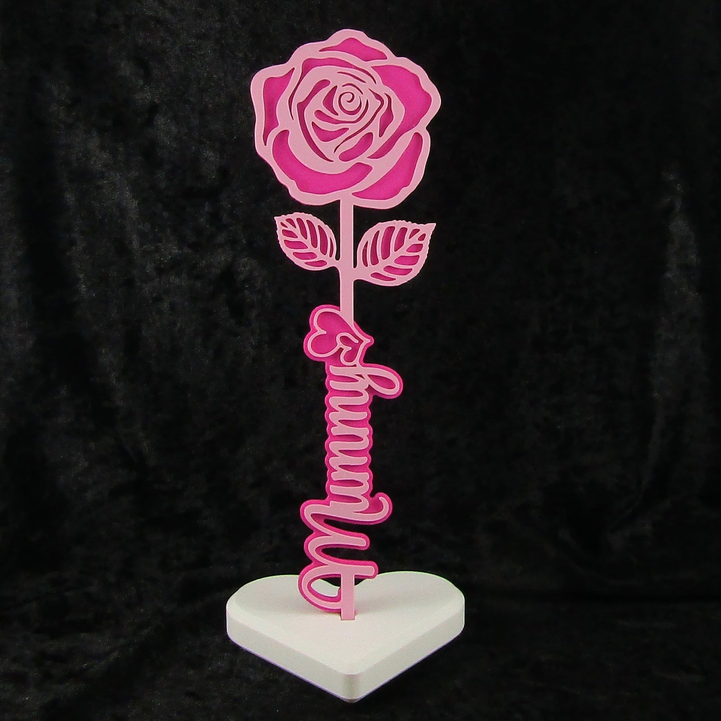 Personalised Mothers Day Rose with Stand