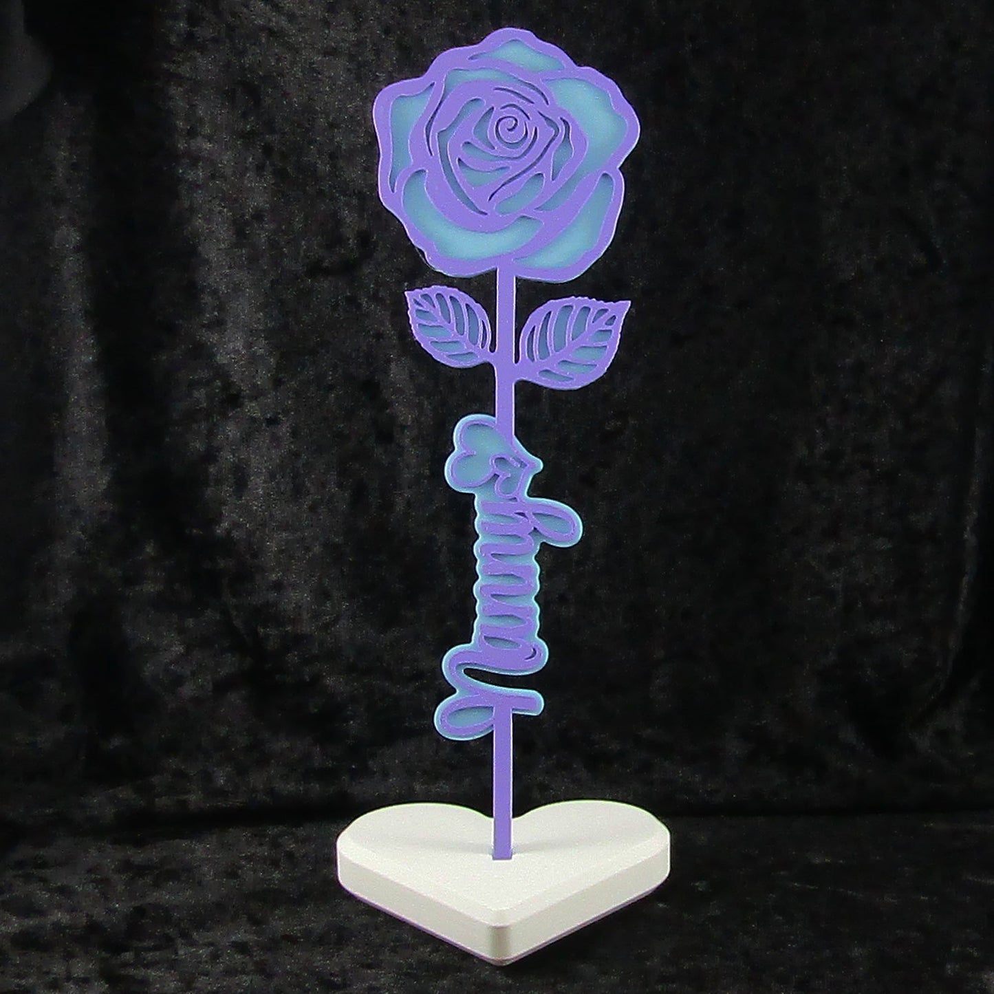 Personalised Mothers Day Rose with Stand
