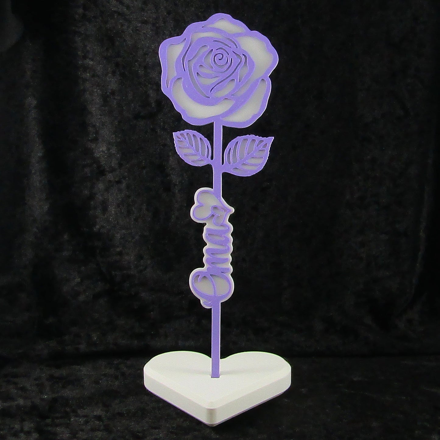 Personalised Mothers Day Rose with Stand