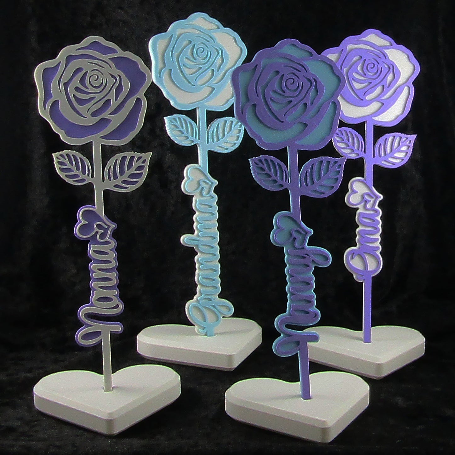 Personalised Mothers Day Rose with Stand