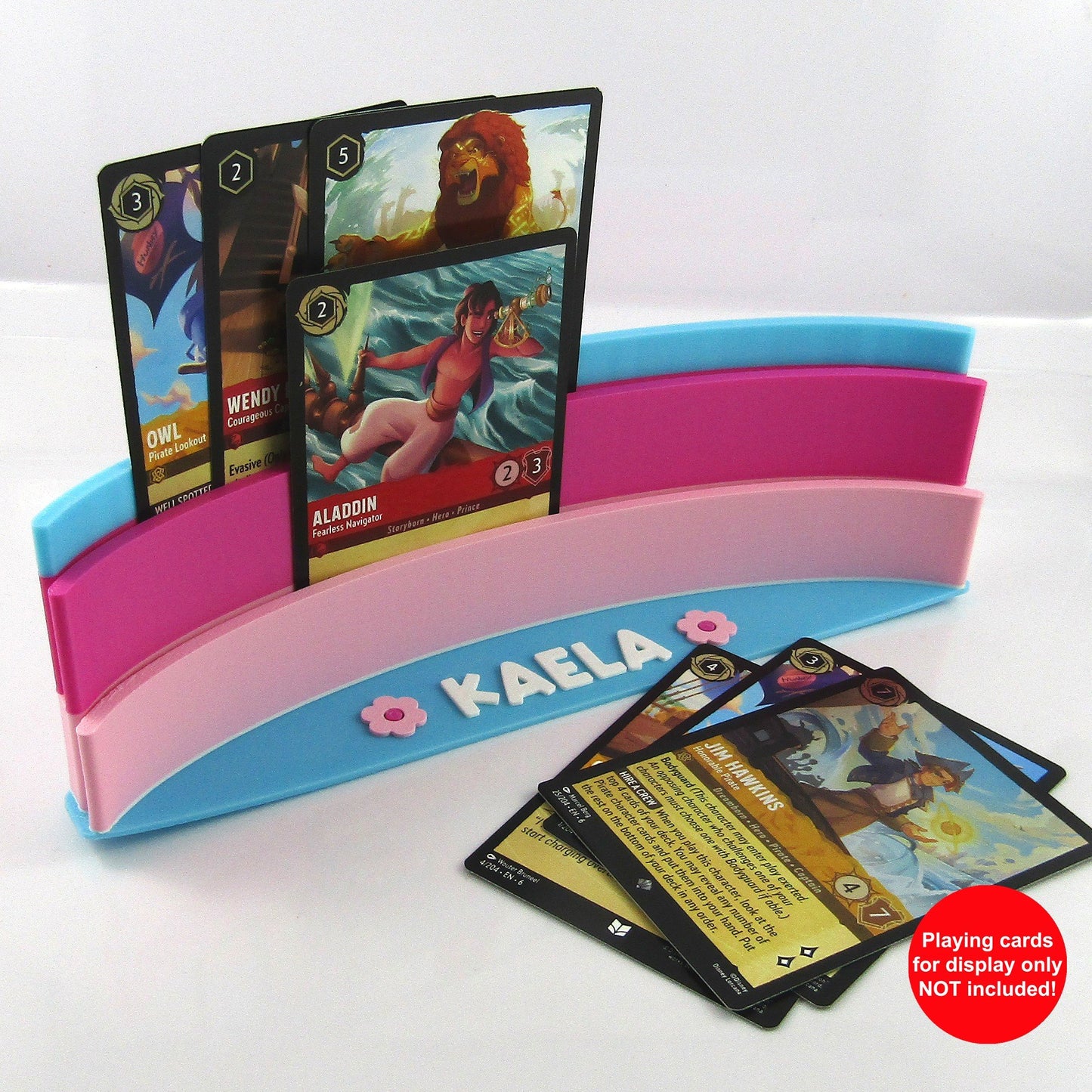 Personalised 3D Printed Playing Card Holder – Custom Name & Icon Card Rack