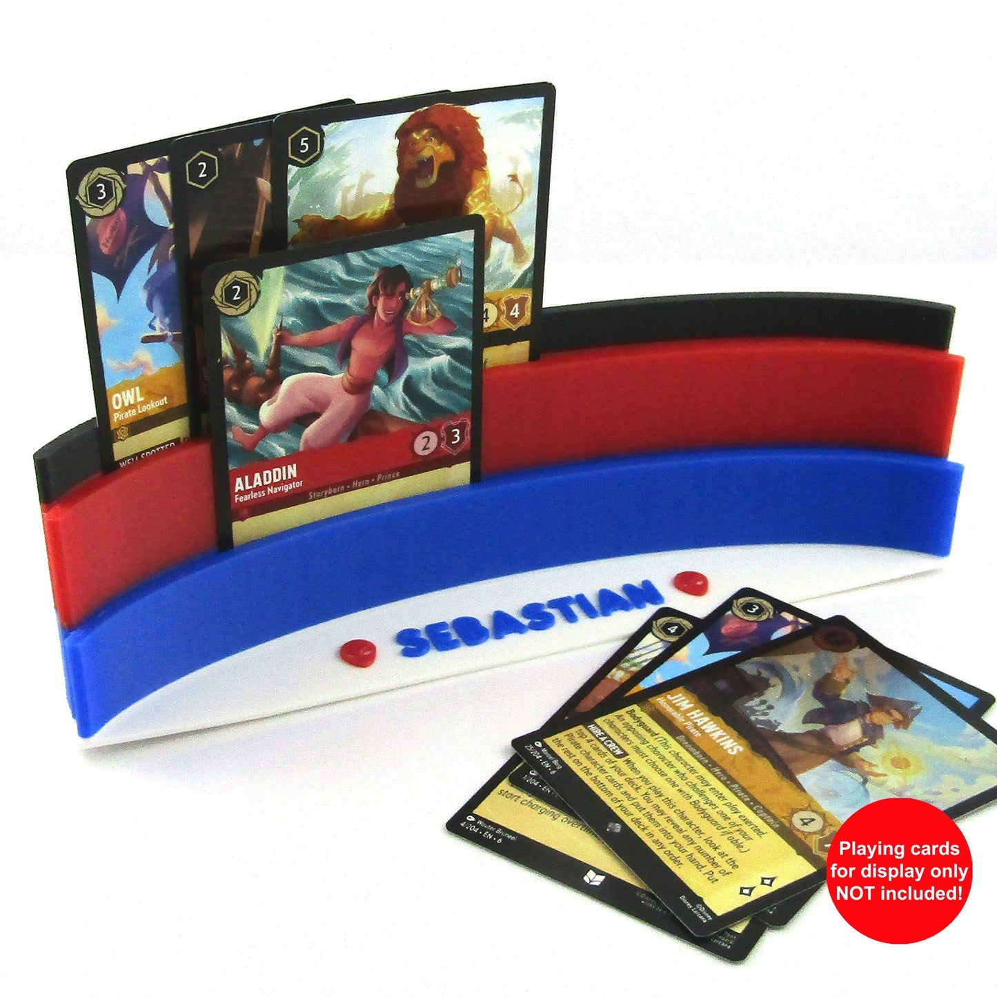 Personalised 3D Printed Playing Card Holder – Custom Name & Icon Card Rack