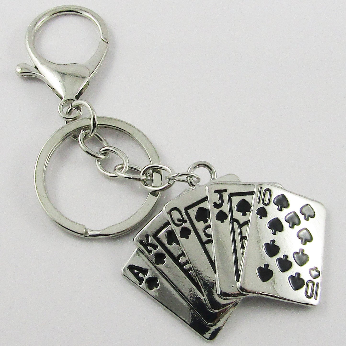 Poker Royal Flush Keychain Keyring 110mm Great Fathers Day Gift Idea!